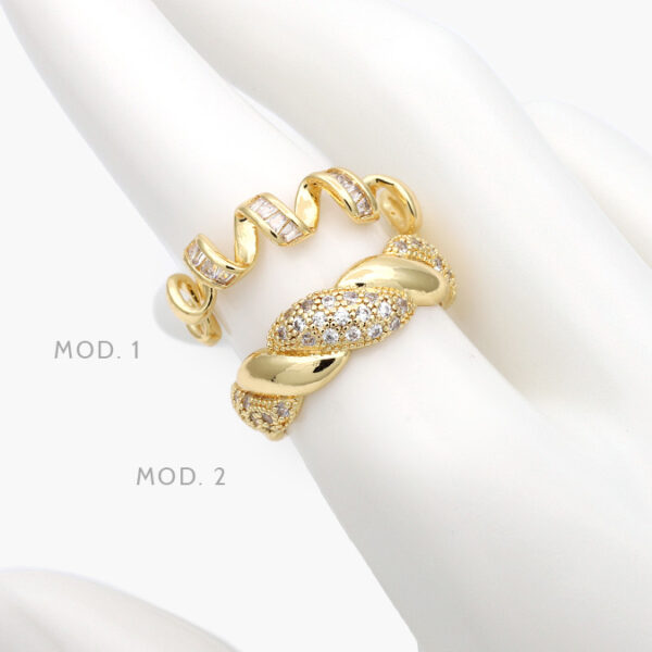Anillo Ajustable Chapa de Oro 1216 - Image 1
