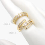 Anillo Ajustable Zirconias Chapa de Oro 1217