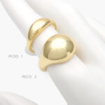 Anillo Chunky Chapa de Oro 1224