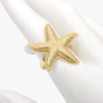Anillo Ajustable Estrella de Mar Chapa de Oro 1230