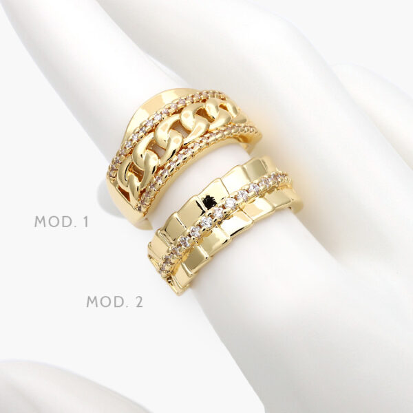 Anillo Ajustable Chapa de Oro 1231 - Image 1