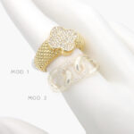 Anillo Ajustable Zirconia Chapa de Oro 1232