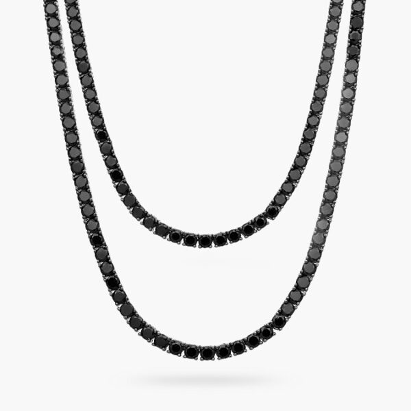 Collar Tenis Plata .925 Zirconia Negra - Image 1