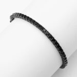 Pulso Tenis Negro Plata .925 Zirconia Negra - Image 2