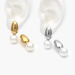 Aretes Perla Acero Inoxidable 178