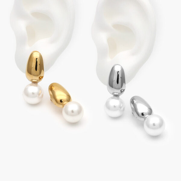 Aretes Perla Acero Inoxidable 178 - Image 1