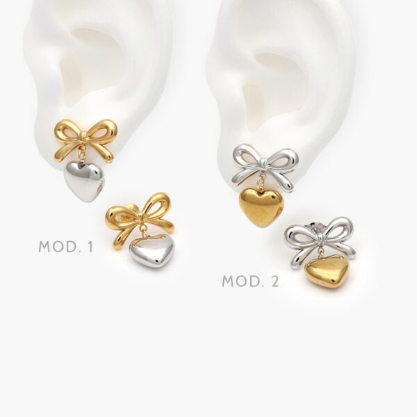 Aretes Corazón Acero Inoxidable 179 - Image 1
