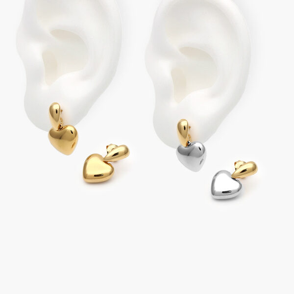 Aretes Corazón Acero Inoxidable 180 - Image 1