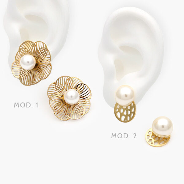 Aretes Perla Acero Inoxidable 192 - Image 1