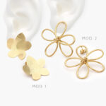 Aretes Flores Acero Inoxidable 197