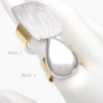 Anillo Ajustable Chunky Bicolor Acero Inoxidable 517