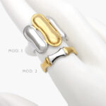 Anillo Ajustable Bicolor Acero Inoxidable 529