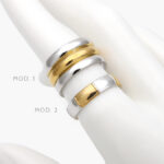 Anillo Ajustable Bicolor Acero Inoxidable 530