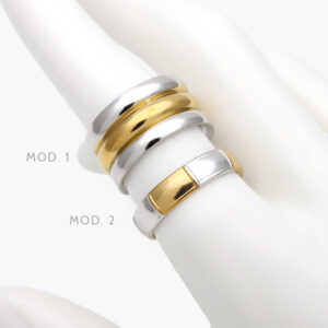 Anillo Ajustable Bicolor Acero Inoxidable 530