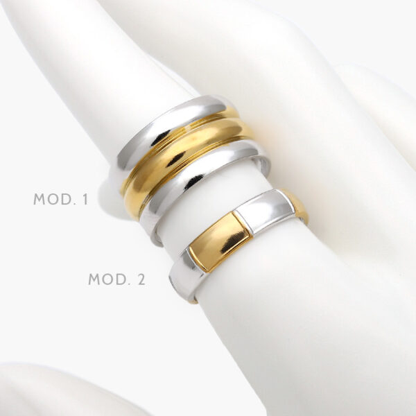 Anillo Ajustable Bicolor Acero Inoxidable 530 - Image 1