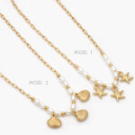 Collar Perlas Acero Inoxidable 524