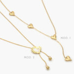 Collar Corazones Acero Inoxidable 532