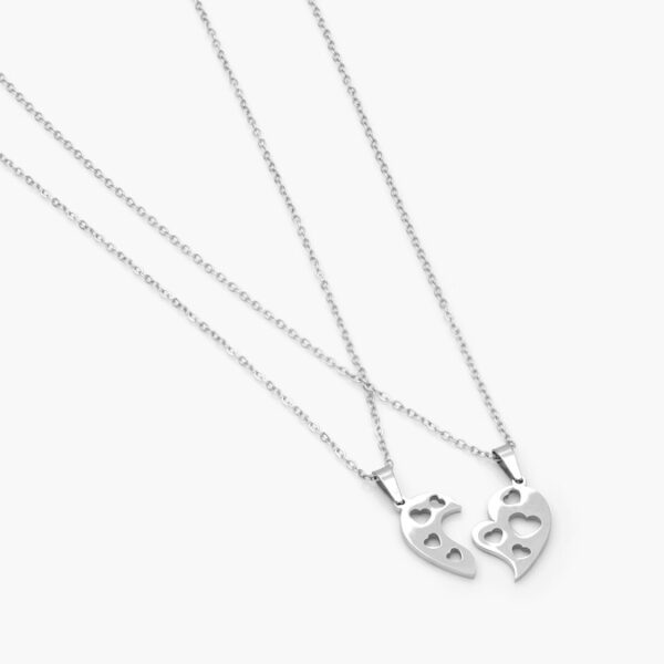 Doble Collar Corazones Acero Inoxidable 474 - Image 1
