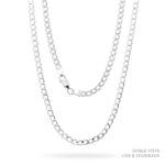 Cadena Cubana Americana Barbada Plata .925 3.3mm.