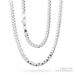 Cadena Cubana Americana Barbada Plata .925 4.8mm.