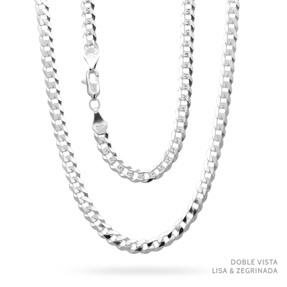 CA120Z-5 Cadena Cubana Americana Barbada Plata .925 4.8mm. - Image 1