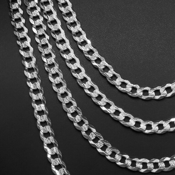 Cadena Cubana Americana Barbada Plata .925 7mm. - Image 2