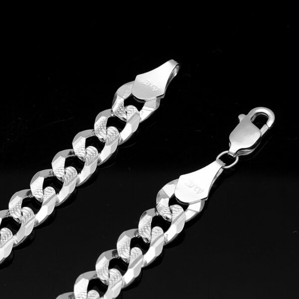 Cadena Cubana Americana Barbada Plata .925 8.1mm. - Image 3
