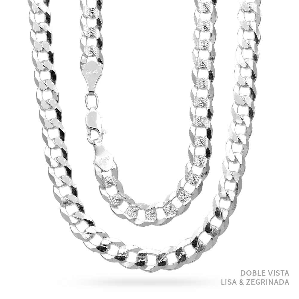 CA200Z-5 Cadena Cubana Americana Barbada Plata .925 8.1mm. - Image 1