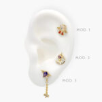 Piercing Halloween Chapa de Oro 26