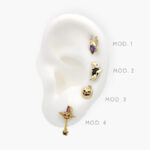 Piercing Halloween Chapa de Oro 28