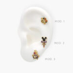 Piercing Halloween Chapa de Oro 30