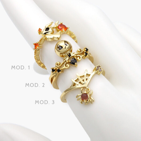 Anillo Halloween Chapa de Oro 1040 - Image 1