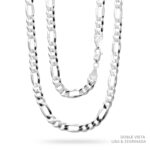 Cadena Cubana Zegrinada Fígaro 3x1 Plata .925 6.1mm.