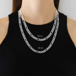 Cadena Cubana Zegrinada Fígaro 3x1 Plata .925 7.2mm. - Image 5