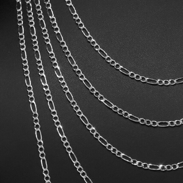 Cadena Fígaro 3x1 Zegrinada Plata .925 3mm. - Image 2