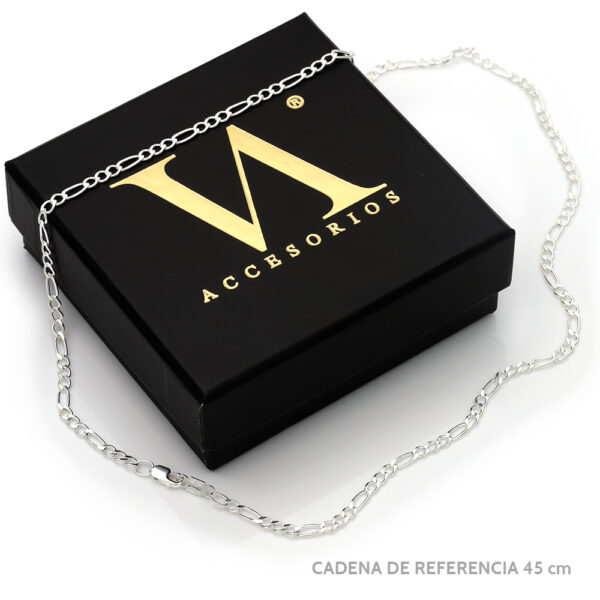 Cadena Fígaro 3x1 Zegrinada Plata .925 3mm. - Image 3