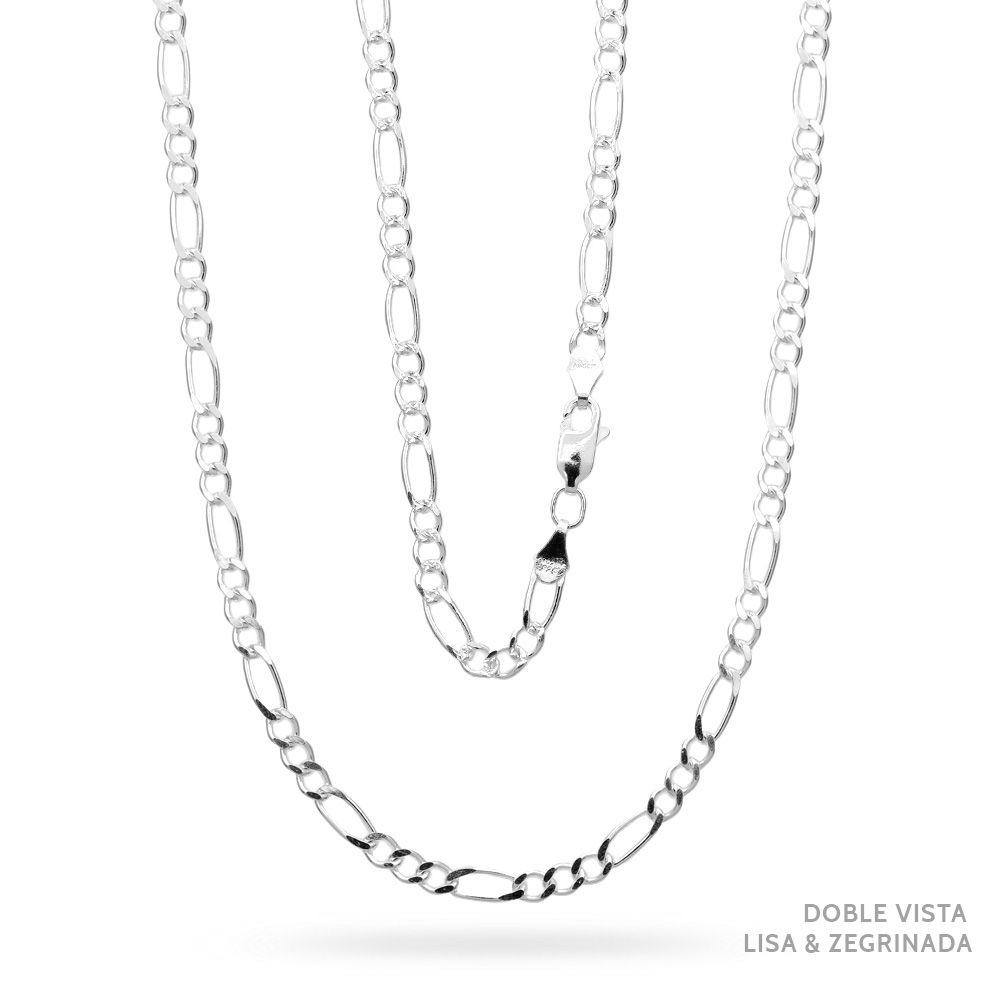 FG08031Z-5 Cadena Fígaro 3x1 Zegrinada Plata .925 3.5mm. - Image 1