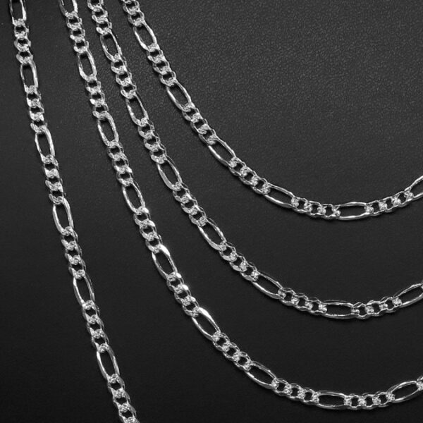 Cadena Fígaro 3x1 Zegrinada Plata .925 3.8mm. - Image 2