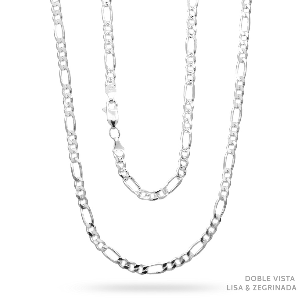FG10031Z-5 Cadena Fígaro 3x1 Zegrinada Plata .925 3.8mm. - Image 1