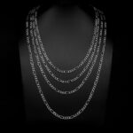 Cadena Fígaro 3x1 Ligera Zegrinada Plata .925 4.6mm.