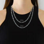 Cadena Fígaro 3x1 Ligera Zegrinada Plata .925 4.6mm. - Image 5