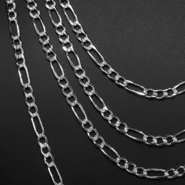Cadena Fígaro 3x1 Super Zegrinada Plata .925 5mm. - Image 2