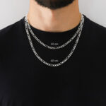 Cadena Fígaro 3x1 Super Zegrinada Plata .925 5mm. - Image 6