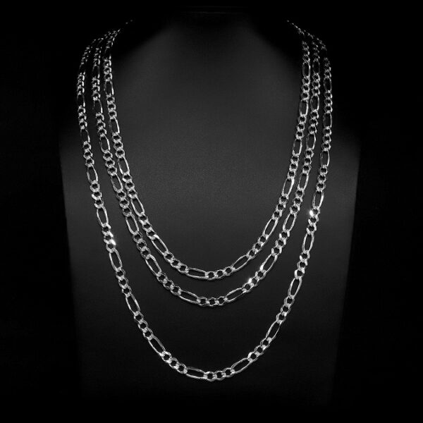 Cadena Fígaro 3x1 Super Zegrinada Plata .925 5.9mm. - Image 1