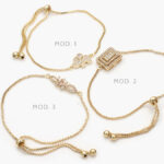Pulso Micropave Rectangulo Zirconias Blancas Chapa de Oro  810