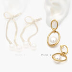 Aretes Perla Acero Inoxidable 202