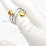 Anillo Ajustable Bicolor Acero Inoxidable 528