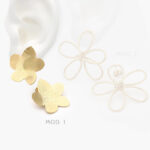 Aretes Flores Acero Inoxidable 197