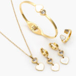Set 4pzs Corazones Acero Inoxidable 0152-1