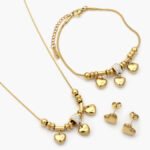 Set 3 pzs Corazones Acero Inoxidable 0154
